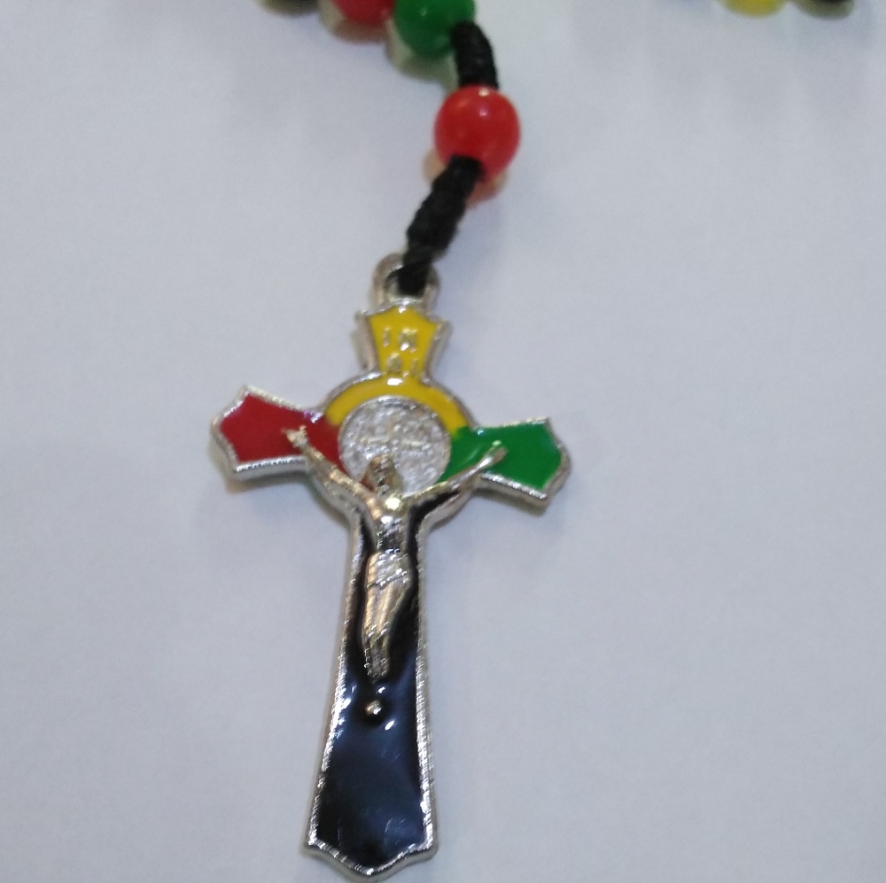 REGGAE RASTA ROSARY NECKLACE - Picture 4 of 5